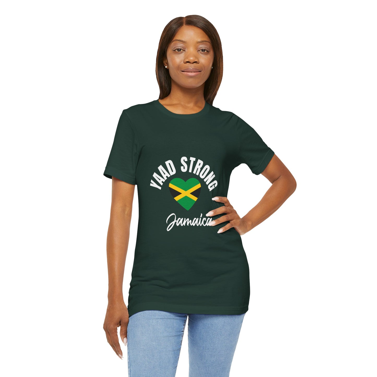 Yaad Strong Jamaica T-Shirt — Jamaican Flag Heart Pride Tee