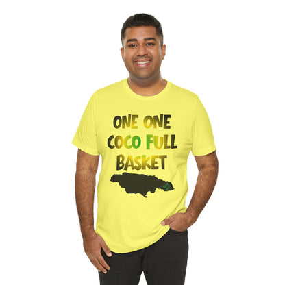 One One Coco Full Basket T-Shirt — Jamaica Map Reggae Island Tee