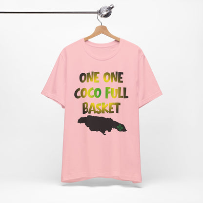 One One Coco Full Basket T-Shirt — Jamaica Map Reggae Island Tee