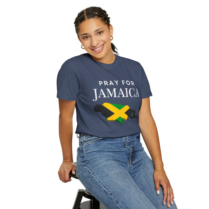 Pray for Jamaica T-Shirt - Jamaica Map & Flag Support Tee