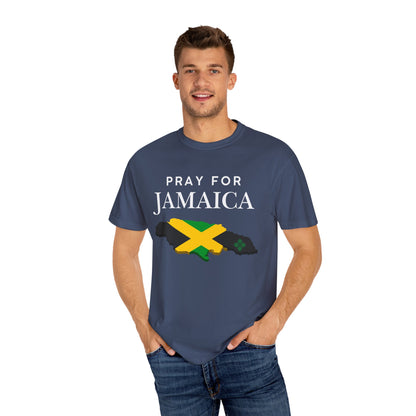 Pray for Jamaica T-Shirt - Jamaica Map & Flag Support Tee