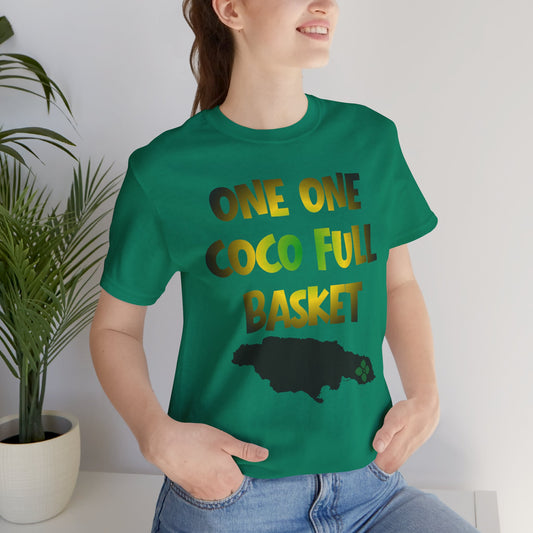 One One Coco Full Basket T-Shirt — Jamaica Map Reggae Island Tee