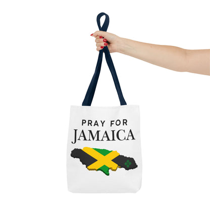 Pray for Jamaica Tote Bag — Jamaican Flag Map Charity Support Tote