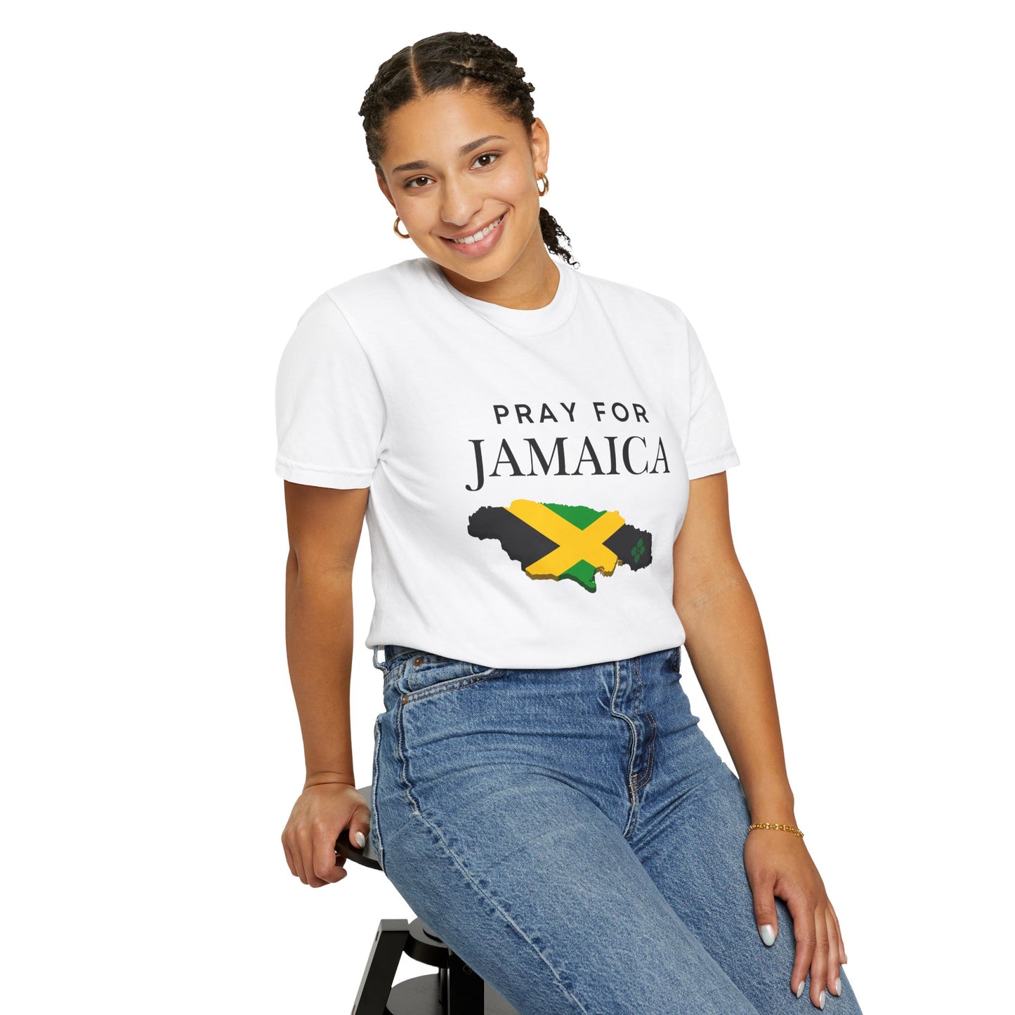 Pray for Jamaica T-Shirt — Jamaica Flag Map Relief Tee