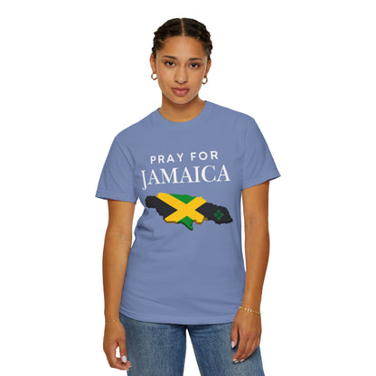 Pray for Jamaica T-Shirt - Jamaica Map & Flag Support Tee