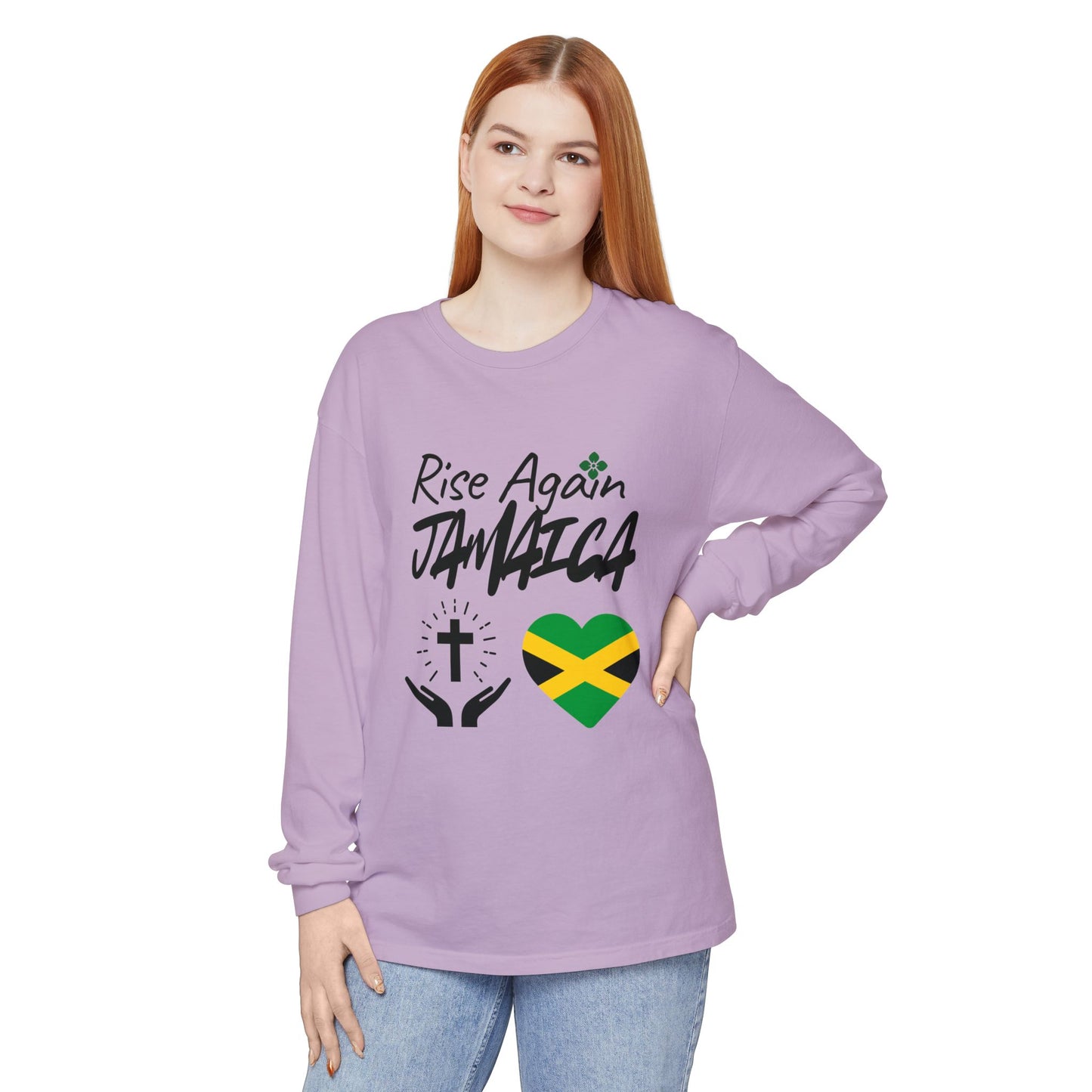 Rise Again Jamaica Long Sleeve T-Shirt – Caribbean Strength & Unity Apparel