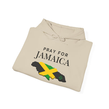 Pray for Jamaica Hoodie - Jamaica Map with Flag Design
