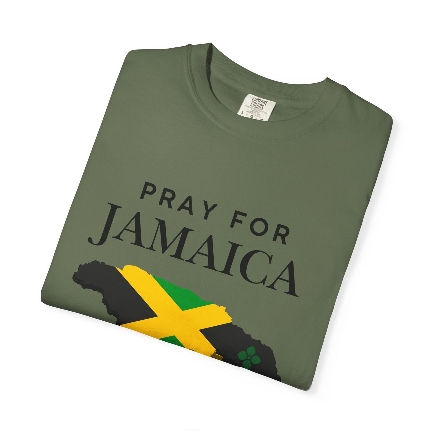 Pray for Jamaica T-Shirt — Jamaica Flag Map Relief Tee