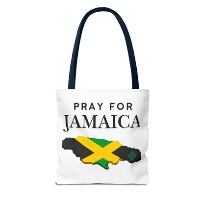 Pray for Jamaica Tote Bag — Jamaican Flag Map Charity Support Tote