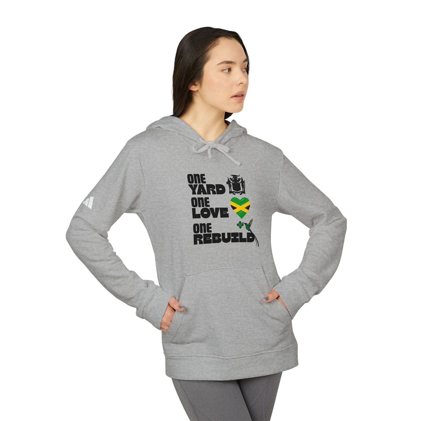 Jamaica Love Hoodie — Reggae Island Flag Heart Design