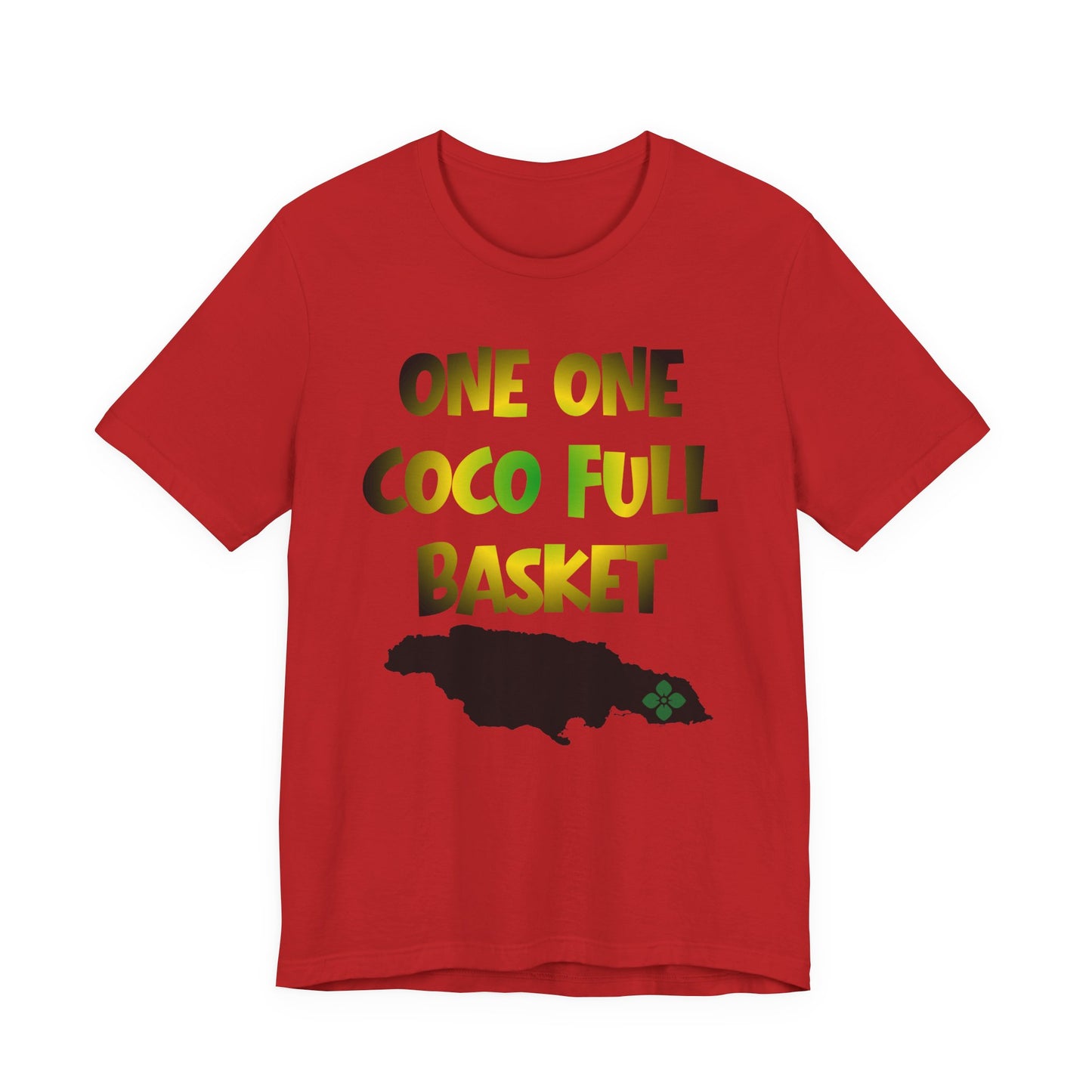 One One Coco Full Basket T-Shirt — Jamaica Map Reggae Island Tee