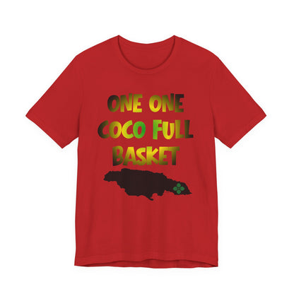 One One Coco Full Basket T-Shirt — Jamaica Map Reggae Island Tee