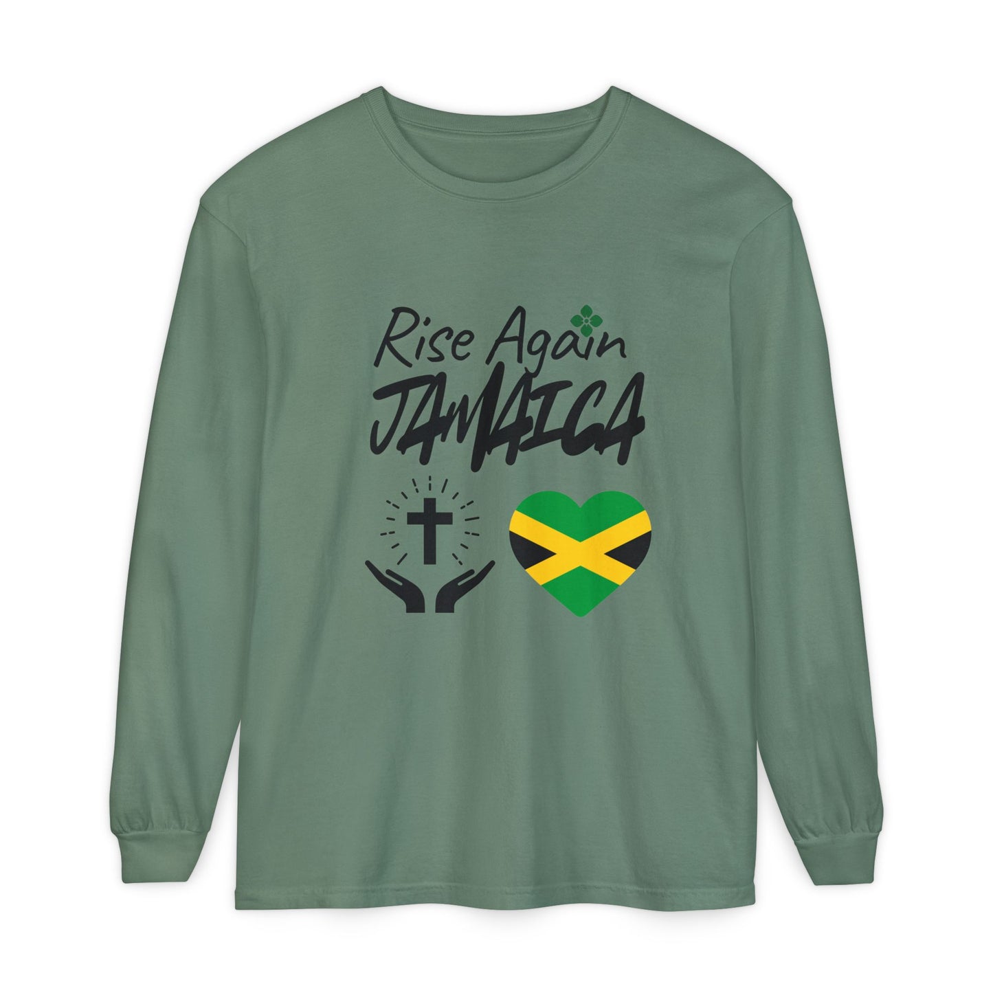 Rise Again Jamaica Long Sleeve T-Shirt – Caribbean Strength & Unity Apparel
