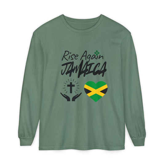 Rise Again Jamaica Long Sleeve T-Shirt – Caribbean Strength & Unity Apparel