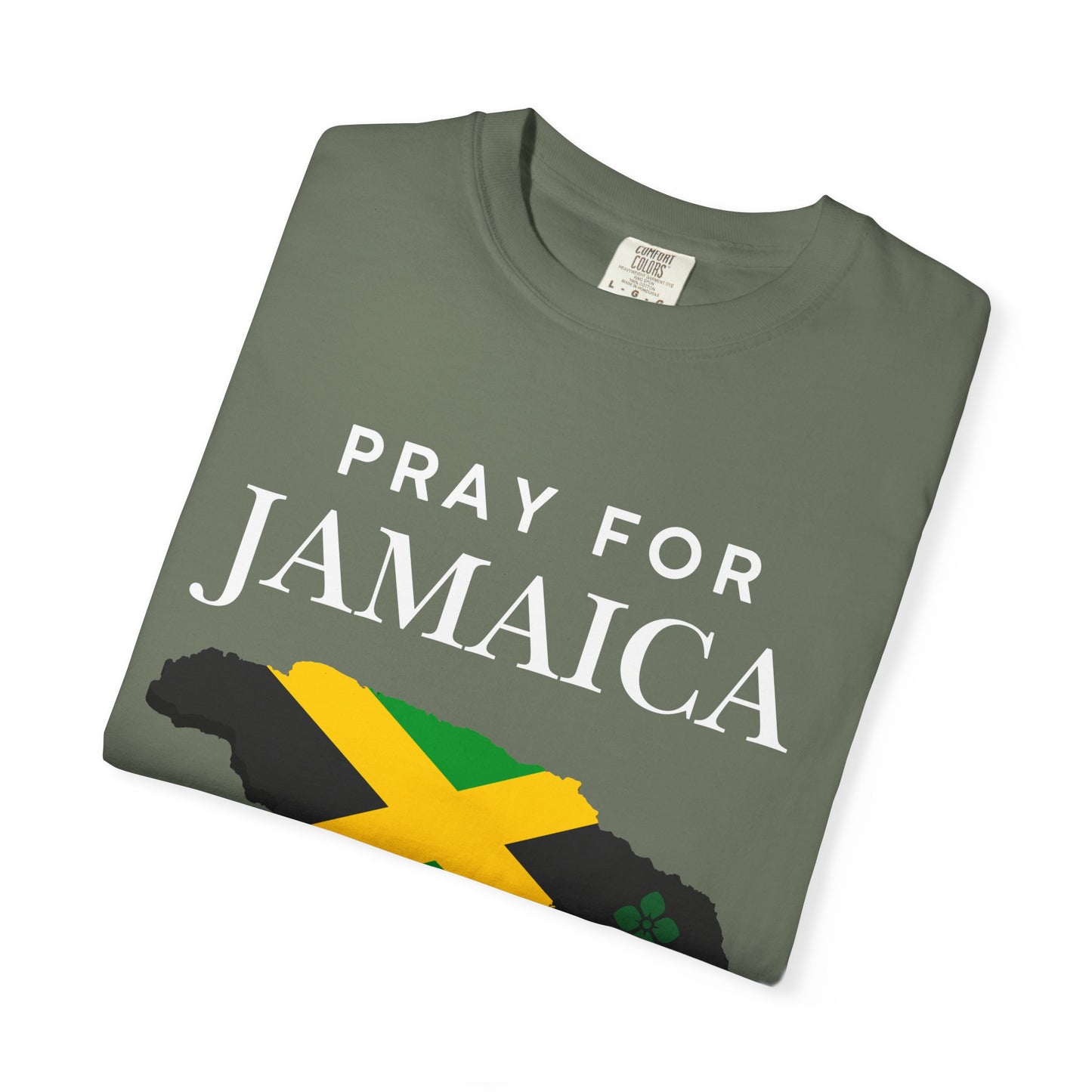Pray for Jamaica T-Shirt - Jamaica Map & Flag Support Tee