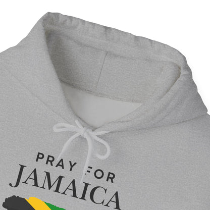 Pray for Jamaica Hoodie - Jamaica Map with Flag Design