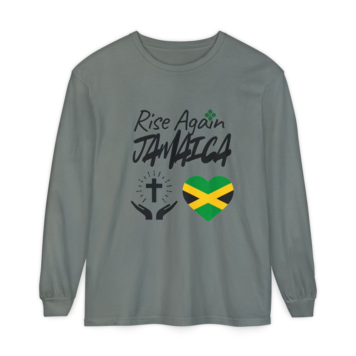 Rise Again Jamaica Long Sleeve T-Shirt – Caribbean Strength & Unity Apparel