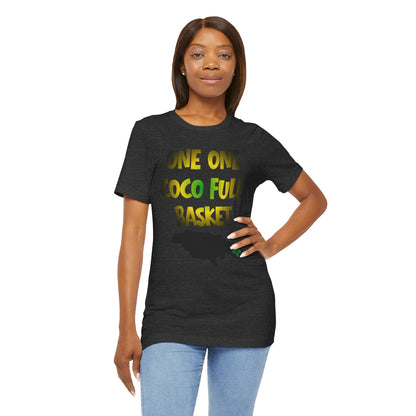One One Coco Full Basket T-Shirt — Jamaica Map Reggae Island Tee