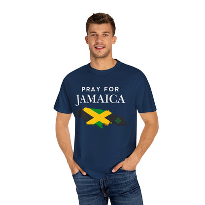 Pray for Jamaica T-Shirt - Jamaica Map & Flag Support Tee