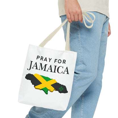 Pray for Jamaica Tote Bag — Jamaican Flag Map Charity Support Tote