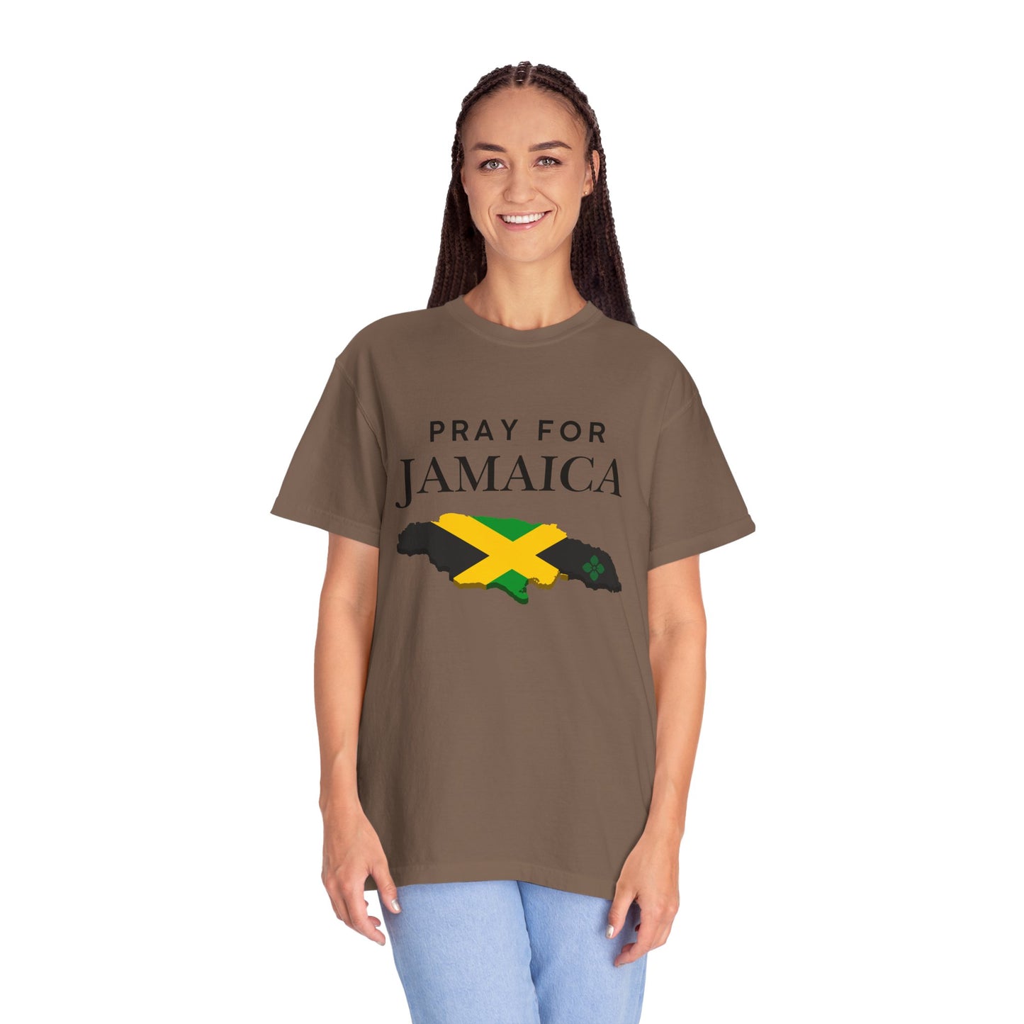 Pray for Jamaica T-Shirt — Jamaica Flag Map Relief Tee
