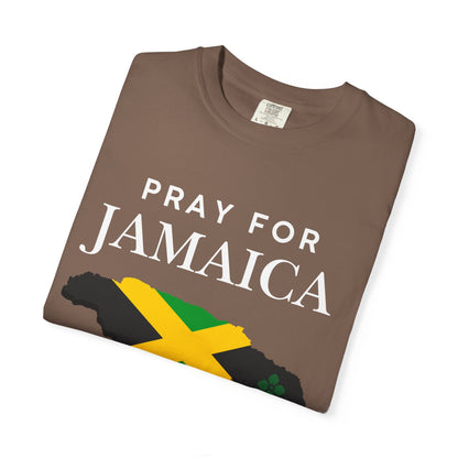 Pray for Jamaica T-Shirt - Jamaica Map & Flag Support Tee