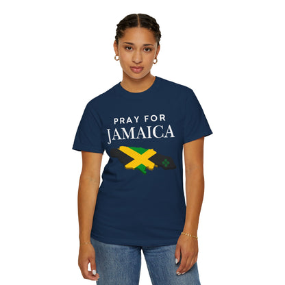 Pray for Jamaica T-Shirt - Jamaica Map & Flag Support Tee