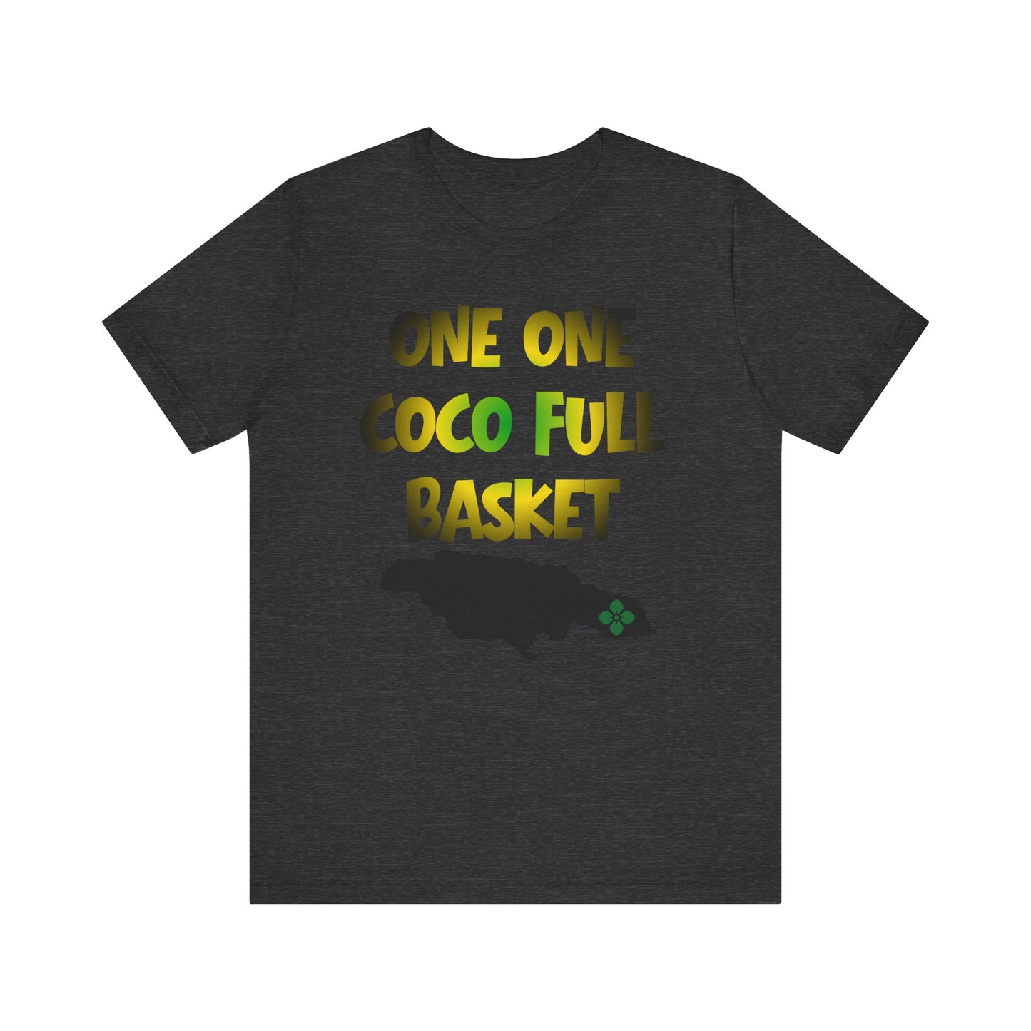 One One Coco Full Basket T-Shirt — Jamaica Map Reggae Island Tee