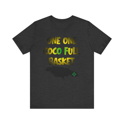 One One Coco Full Basket T-Shirt — Jamaica Map Reggae Island Tee