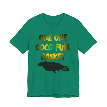 One One Coco Full Basket T-Shirt — Jamaica Map Reggae Island Tee