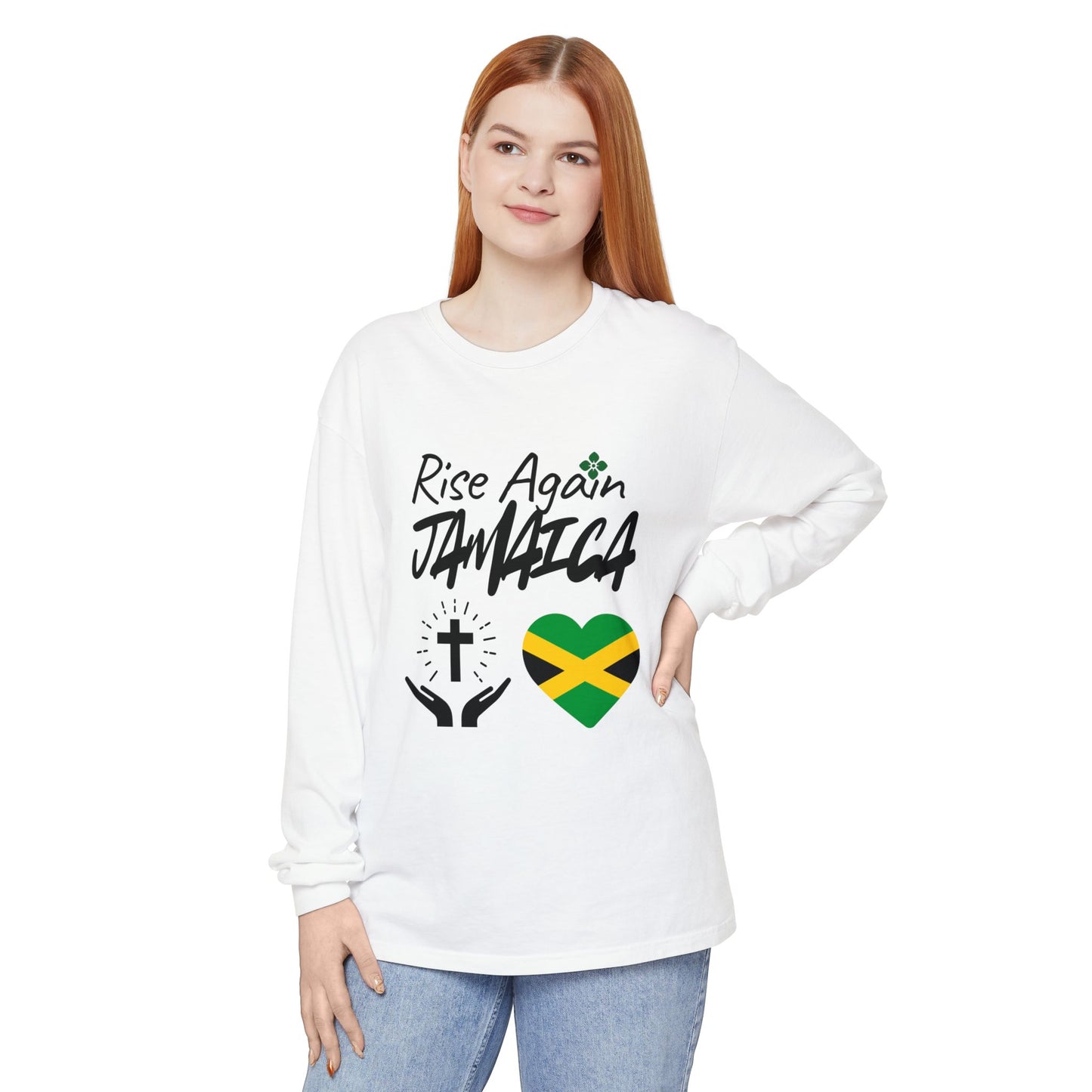 Rise Again Jamaica Long Sleeve T-Shirt – Caribbean Strength & Unity Apparel