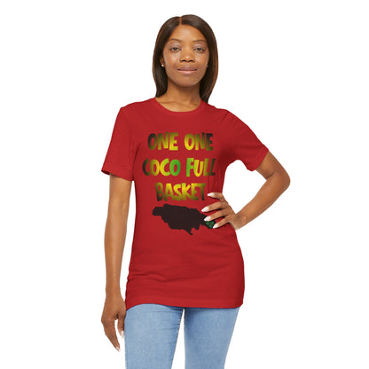 One One Coco Full Basket T-Shirt — Jamaica Map Reggae Island Tee