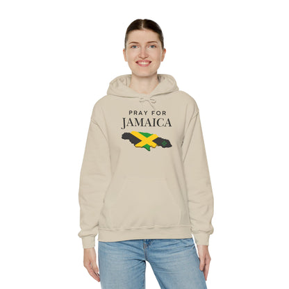 Pray for Jamaica Hoodie - Jamaica Map with Flag Design