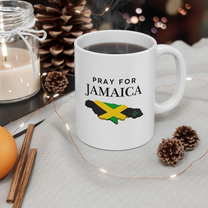 Pray For Jamaica Ceramic Mug – Map & Flag Coffee Cup (11oz/15oz)