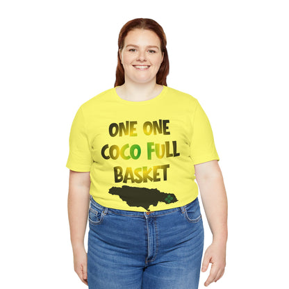 One One Coco Full Basket T-Shirt — Jamaica Map Reggae Island Tee