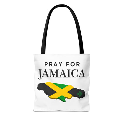 Pray for Jamaica Tote Bag — Jamaican Flag Map Charity Support Tote