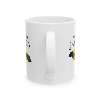 Pray For Jamaica Ceramic Mug – Map & Flag Coffee Cup (11oz/15oz)