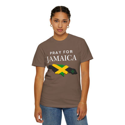 Pray for Jamaica T-Shirt - Jamaica Map & Flag Support Tee