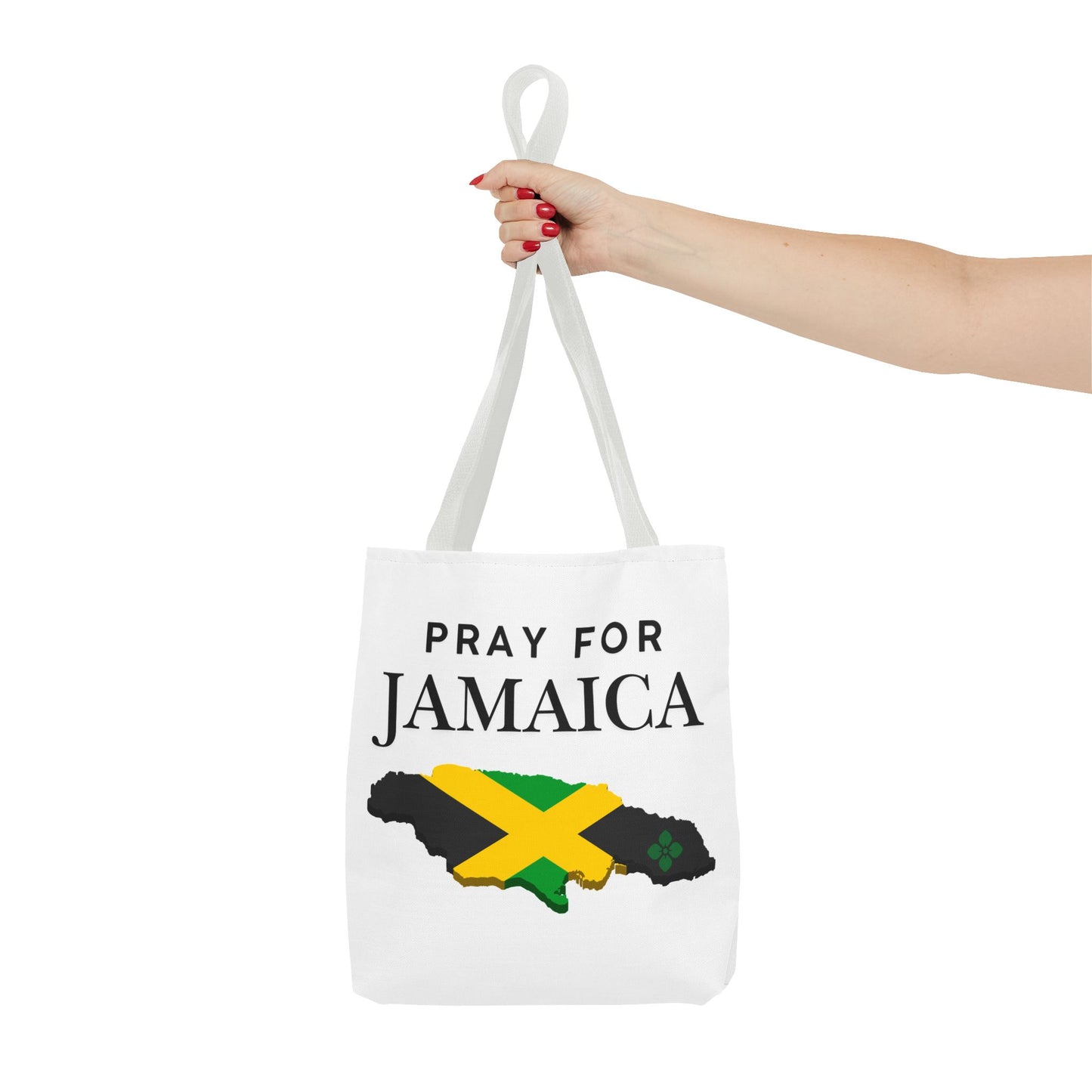 Pray for Jamaica Tote Bag — Jamaican Flag Map Charity Support Tote