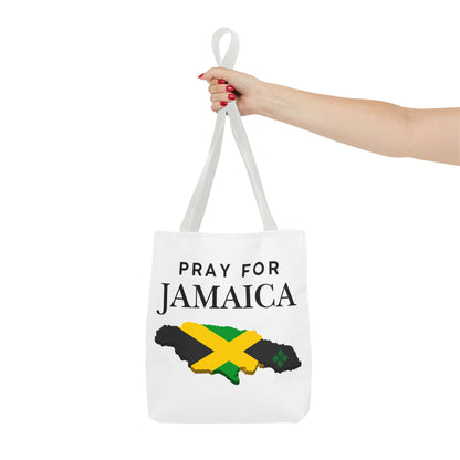Pray for Jamaica Tote Bag — Jamaican Flag Map Charity Support Tote