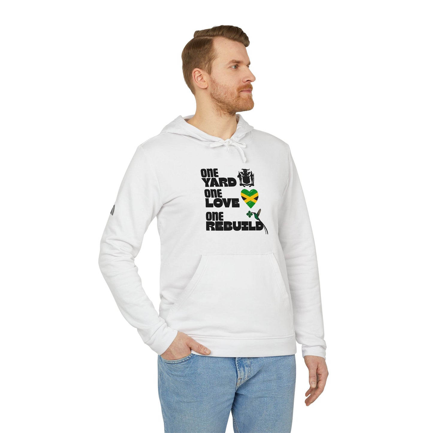 Jamaica Love Hoodie — Reggae Island Flag Heart Design