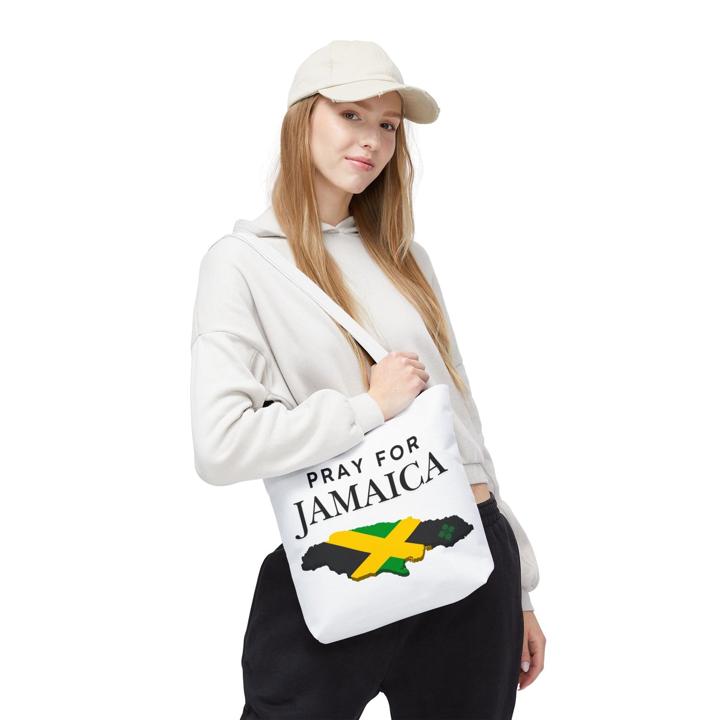 Pray for Jamaica Tote Bag — Jamaican Flag Map Charity Support Tote